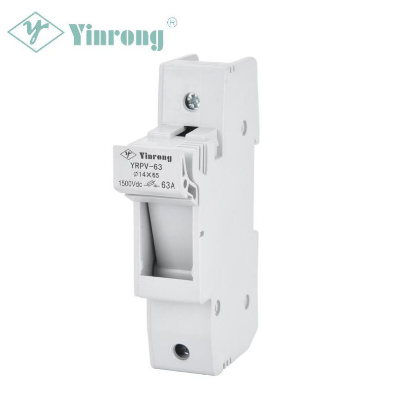 1500VDC 63A 14×65mm Solar PV DIN-skinne sikringsholder